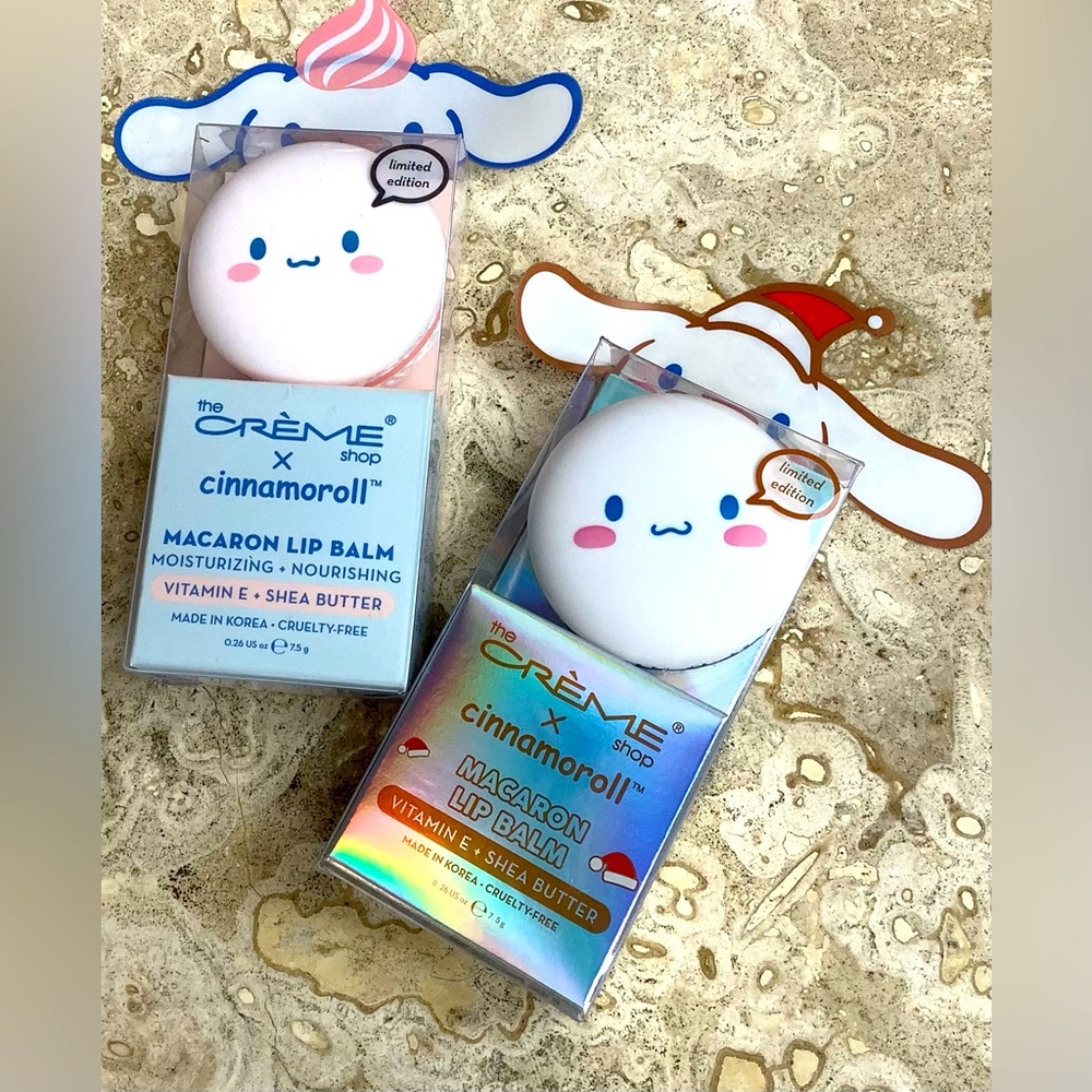 ❤️CINNAMOROLL❤️NIB 2 LIMITED EDITION Macaron Lip Balm; VitE/Shea; The Crème Shop
